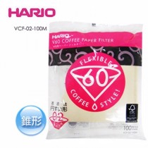 Hario V60 無漂白濾紙 1-4人份 100入(無盒環保裝)